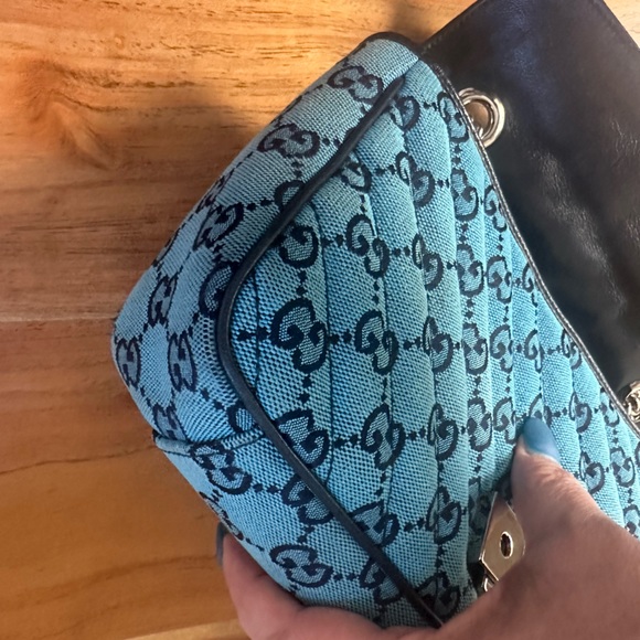 Gucci Matelasse GG Canvas Marmont Shoulder Flap Bag - Picture 10 of 13